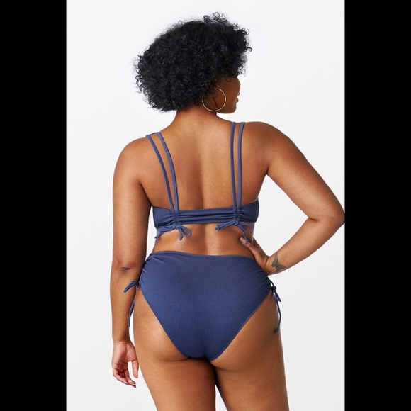 Cupshe Ribbed Drawstring Plus Size Bikini - Picture 3 of 6